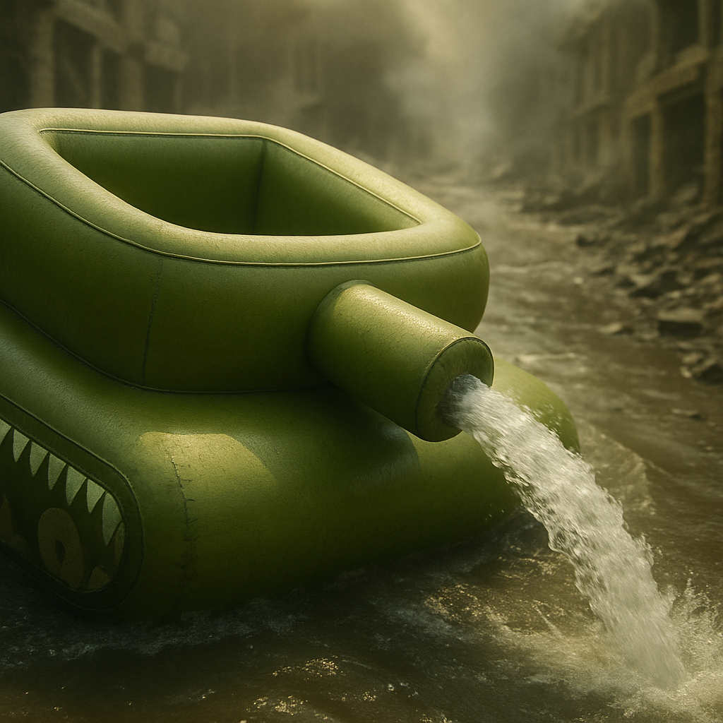 SOLBORN 5000 ™ WARZONE CRUISER V1 | Giant Inflatable Spray Tank Float