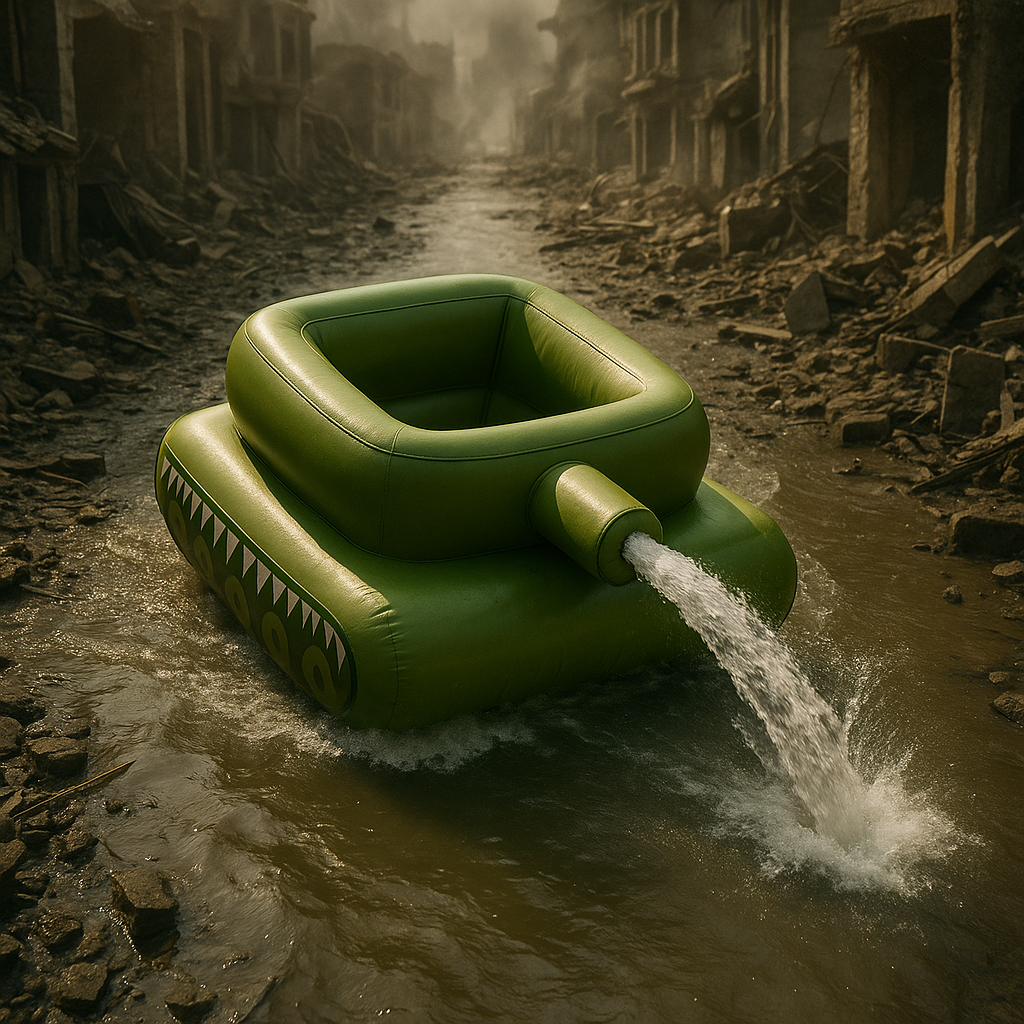SOLBORN 5000 ™ WARZONE CRUISER V1 | Giant Inflatable Spray Tank Float