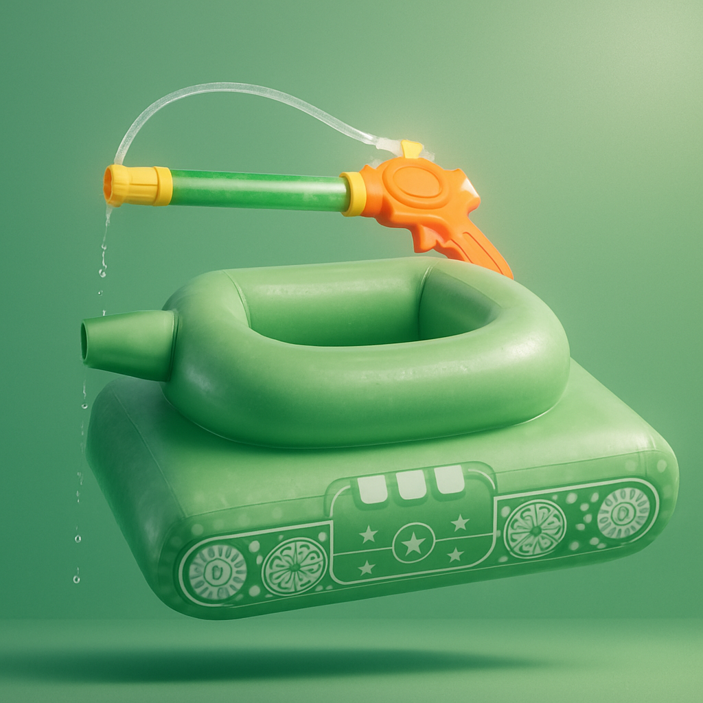 SOLBORN 5000 ™ WARZONE CRUISER V1 | Giant Inflatable Spray Tank Float